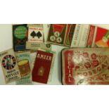 CIGARETTE PACKETS, selection, inc. hulls only (13), Trumpeter, Pall Mall, Drumhead, ABC, Double Ace,