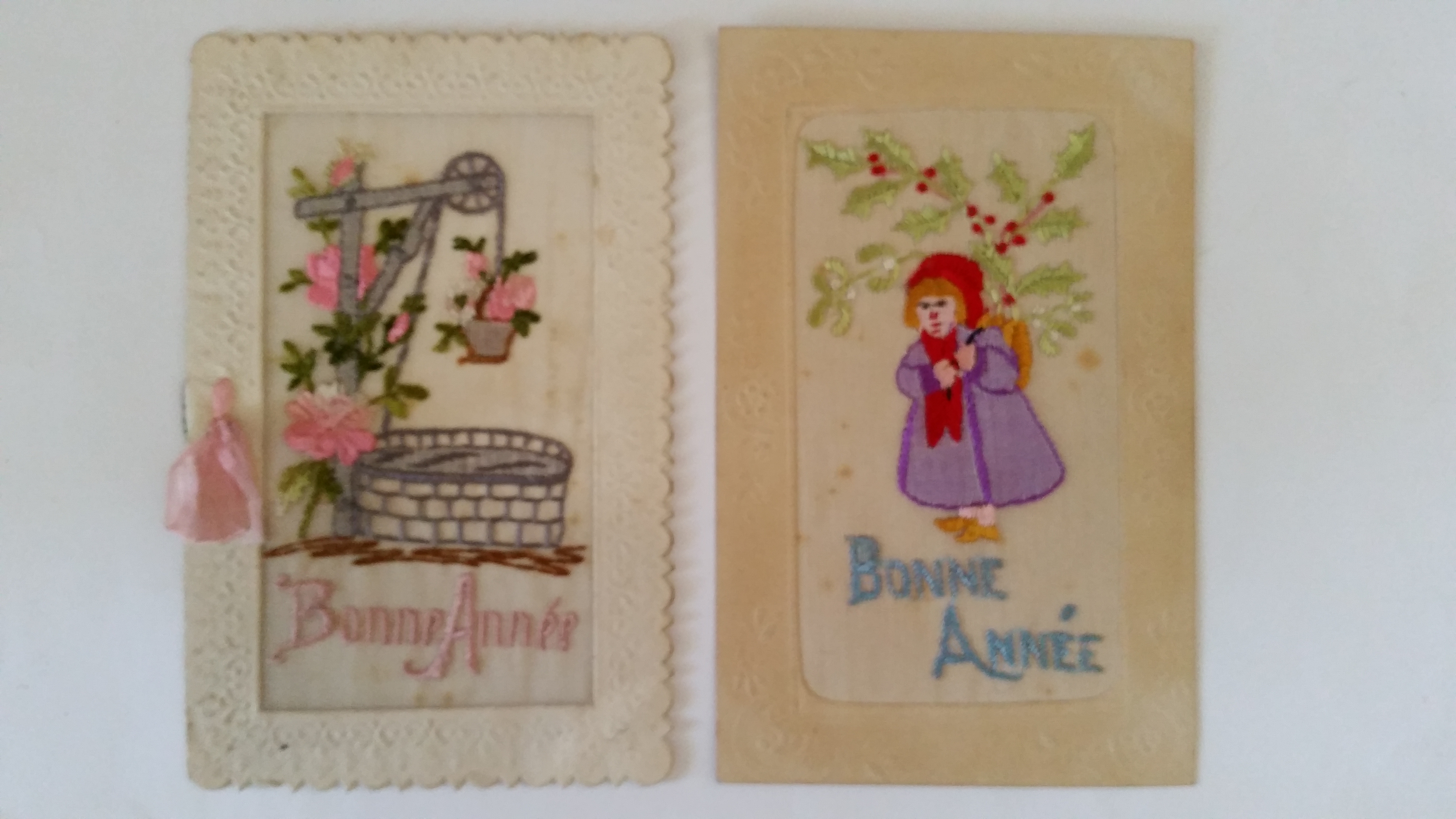 WWI, embroidered silk postcards, greetings, rarer foreign selection, inc. Dutch, French & German,