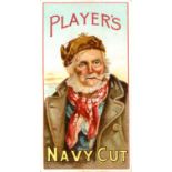 PLAYERS, advert card, Old Sailor (no hands), Navy Cut, EX