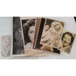 CINEMA, actresses, signed photos, p/cs etc., inc. Andrea King, Marion Harvey, Mary Jones,