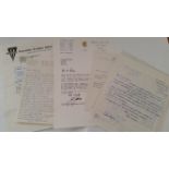 CRICKET, selection of signed letters etc., inc. John Jameson, Hunter Hendry, Duncan Fearnley, Ian