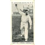 FAULKNER, Cricketers, No. 18 Woods (Somerset), slight corner knocks, G