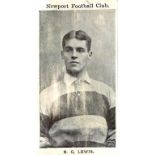 DAVIES, Newport Football Club (rugby), Lewis, slight trim (35 x 63mm), scratching to image, FR