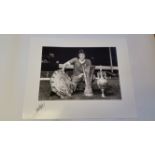 FOOTBALL, signed photo by Kevin Keegan, with League Cup, UEFA Cup & Charity Shield at Anfield,