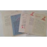 LITERATURE, selection of signed letters, inc. Ursula Bloom (4), Barbara Cartland, Merton Hodge,