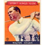 GOUDEY, Sport Kings, No. 8 Walter Hagen (golf), US gum issue, green back, crease, G