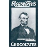 ROWNTREE, Celebrities, Abraham Lincoln, minimal scuffing to black edges, VG