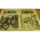 MAGAZINE, Chums, 1898-902, bound in two hardback volumes and loose, G, Qty.