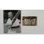 CRICKET, selection, inc. signed photos (3), Mickey Stewart (6.5 x 8.5), Richard Hadlee (9 x 12) &