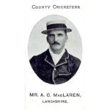 TADDY, County Cricketers, Maclaren (Lancashire), Grapnel back, VG