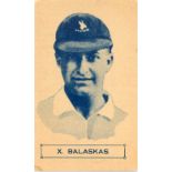 AUSTRALIAN LICORICE, South African Cricketers (1931), complete, stained to bottom edge (6), G to VG,