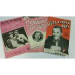 MUSIC, sheet music, covers inc. Bing Crosby, Rita Hayworth, Marx Brothers, Gracie Fields,