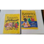 BASSETT, labels, bags, boxes etc., mainly Jelly Babies, mixed sizes, loose in plastic folder, VG