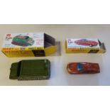 TELEVISION, UFO Dinky toys, Nos. 352 Ed Strakers Car & 353 SHADO 2 Mobile, reproduction boxes, VG to