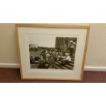 GOLF, large photo showing Jack Nicklaus giving impromptu press conference on the steps at St Andrews