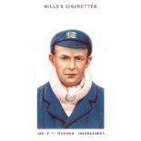 WILLS, Cricketers (1908), complete, large S, G to VG, 25 + 3