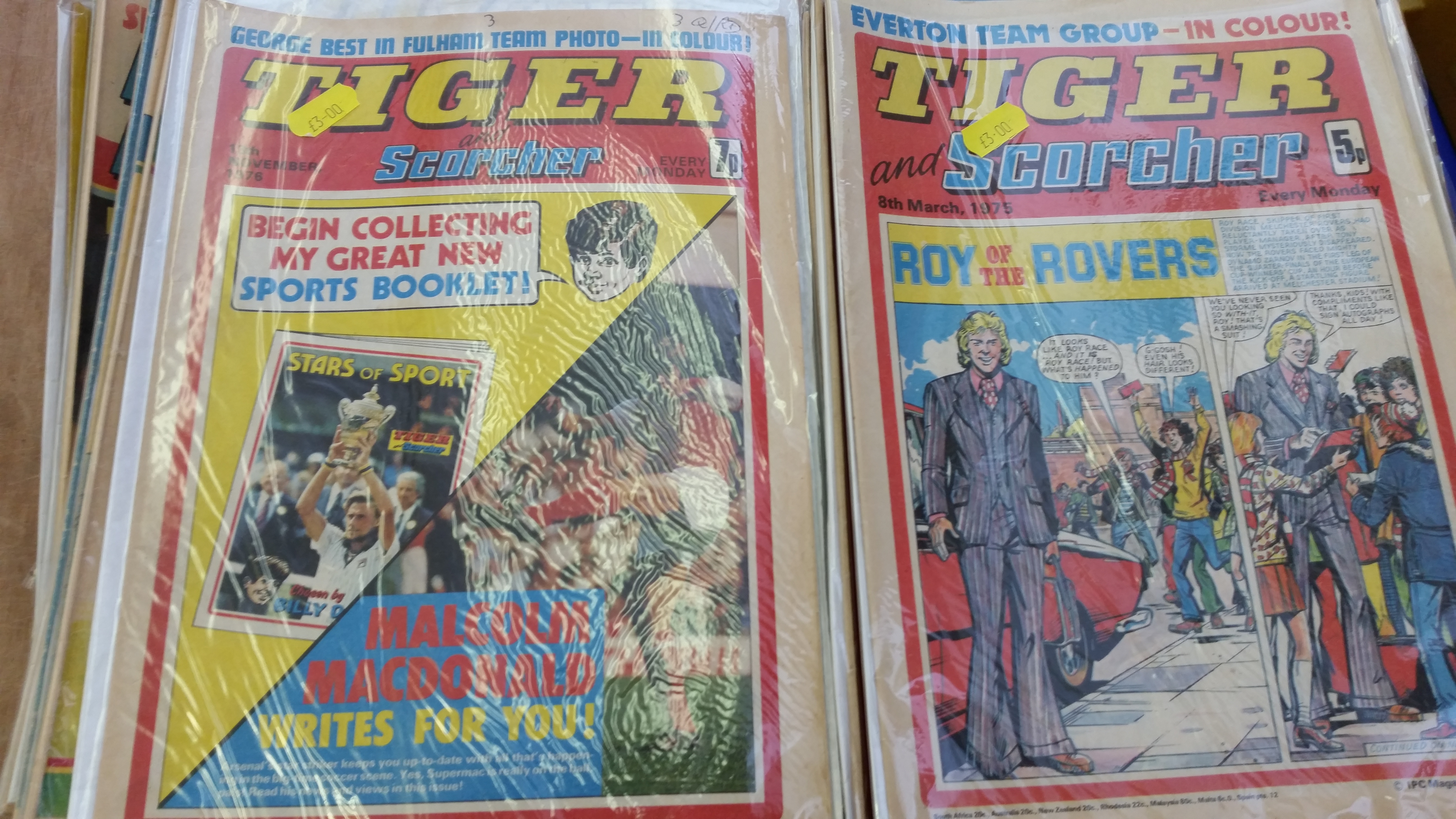 FOOTBALL, comics, 1980s, inc. many Roy of the Rovers, Tiger, Scorcher, slight duplication, FR to VG,