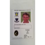 CRICKET, unsigned CMS card for Martin Speight, 2014, No. 76, LE44/100; James Whitaker, 2013, No. 69,