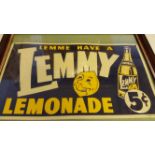 ADVERTISING, framed reproduction showcards, inc. Lemmy Lemonade (metal), Chocolat Carpentier (