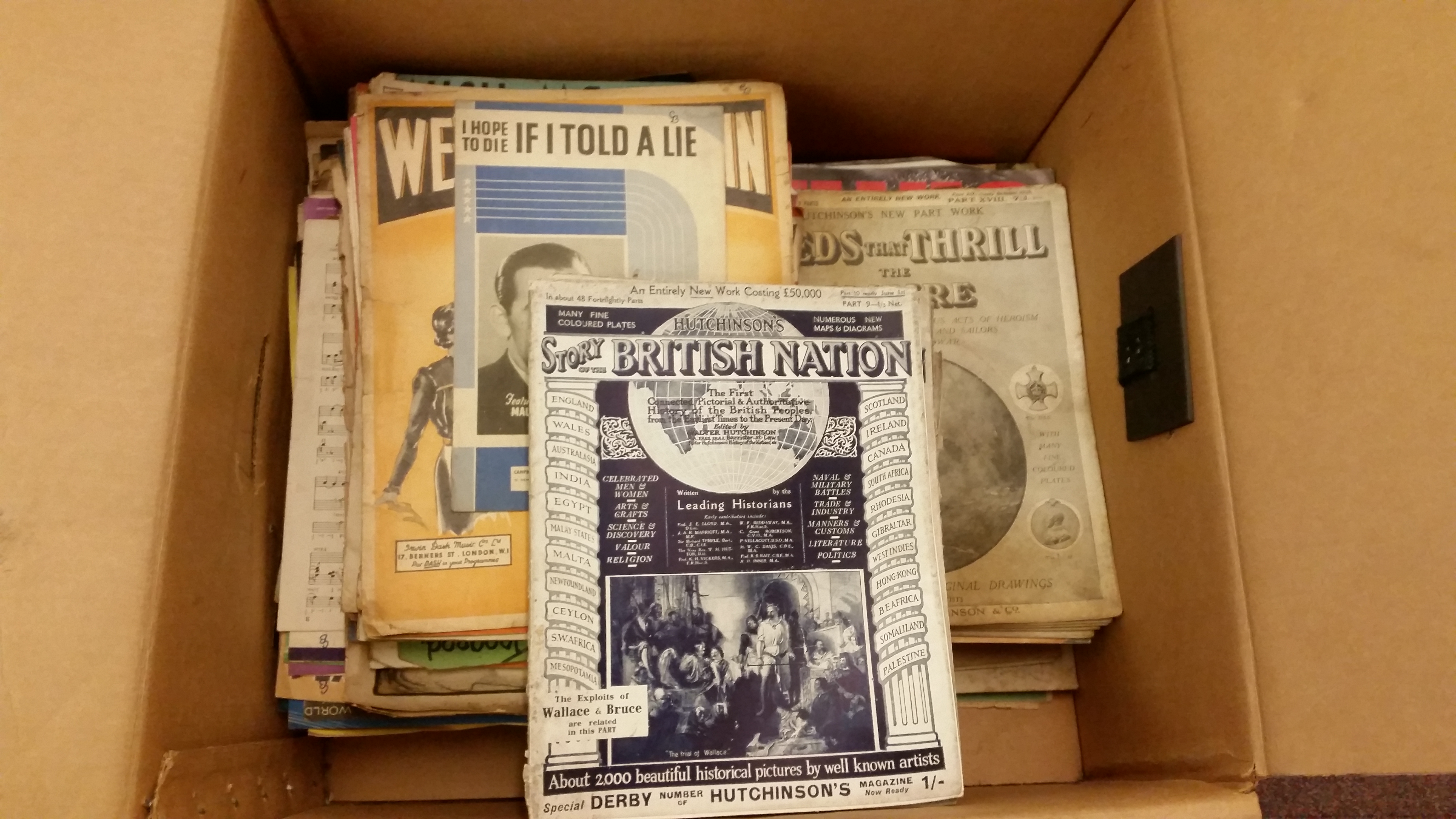 EPHEMERA, selection, inc. magazines, Tit-Bits, Deeds that Thrill the Empire, History of the