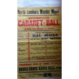 THEATRE, poster, Stupendous Cabaret-Ball, with Hal Moss & His Famous Music Masters, 5th Nov 1936, 20