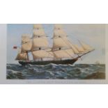 SHIPPING, colour print, The Clipper Ship Highflyer, fifty copies, 15.75 X 11.75, MT, 50