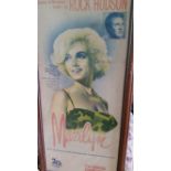 CINEMA, poster, Marilyn, with Rock Hudson, showing Hudson as Marilyn Monroe with inset h/s,