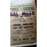 THEATRE, poster, Hal Moss & His Music, Herne Bay Tower Gardens, 20 x 30, small corner missing &