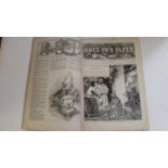COMICS, The Boys Own Paper, 1880s, several issues, signs of previous binding (no covers), P to G,