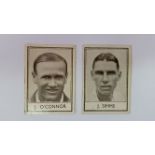 BARRATT, Famous Cricketers (1932), Sims (Middlesex) & O'Connor (Essex), unnumbered, VG, 2