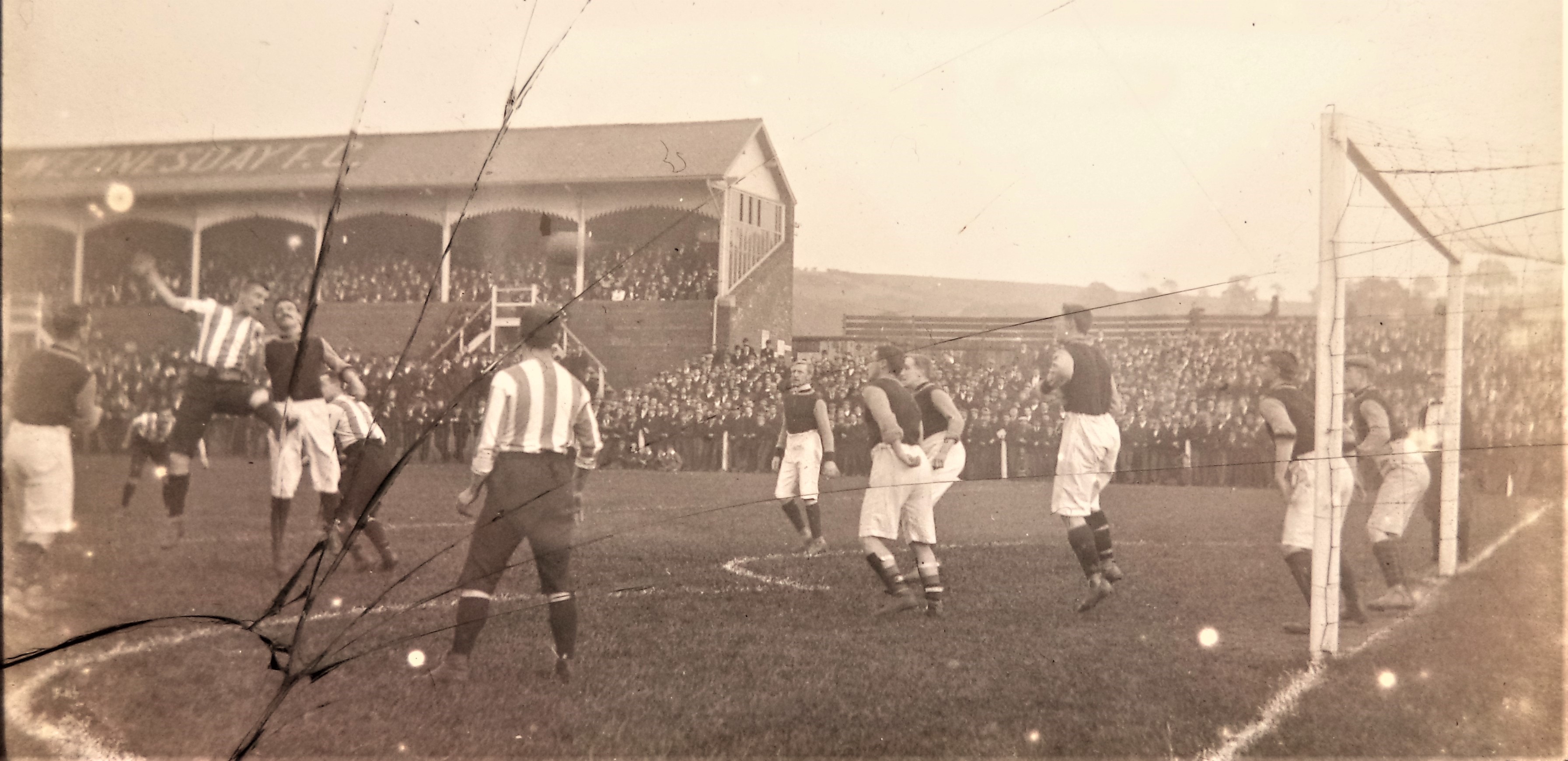 FOOTBALL, original glass positive (4.25 x 3.25), match action from the FA Cup (1st round replay), - Image 2 of 3