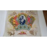 ROYALTY, colour cotton panel, King Edward VIII - Coronation, May 12th 1937, with central portrait