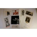 BOXING, signed photos, pieces etc., corner-mounted to larger pages, George Biddles, Harry Levene,