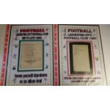 FOOTBALL, Leicester City, signed album pages, 1920s, one with seven signatures, inc. Osborne,