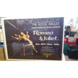 BALLET, poster for Romeo & Juliet, with Rudolf Nureyev & Margot Fonteyn, 40 x 30, folds, slight