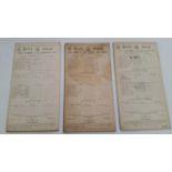 CRICKET, scorecards, 1940.41, inc. RAF v London Fire Service, British Empire XI v London Counties XI