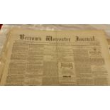 NEWSPAPERS, Burrows Worcester Journal, 1857-1887, G to VG, 19*