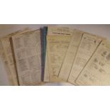 CRICKET, scorecards, 1950s onwards, inc. mainly touring sides v counties, World Cup (not England)