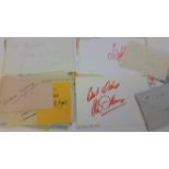 AUTOGRAPHS, signed selection, inc. album pages, pieces, letters, photos; Tim Conway, Michael