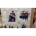 POP MUSIC, original 1960s wallpaper of The Beatles, showing four images of the group, 21.5 x 21, VG