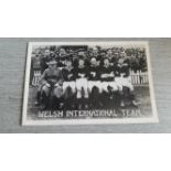 FOOTBALL, photo, Wales v England 1921, showing Welsh team, 7 x 5 reproduction, annotation to