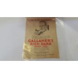 TOBACCO, ephemera, inc. Gallaher, two paper advert flyers, Rich Dark Honey Dew & Irish Roll and