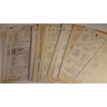 CRICKET, scorecards, mainly 1960s onwards (a few earlier), inc. county matches, cup matches (some