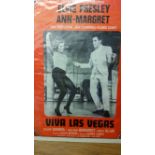 POP MUSIC, film poster, Viva Las Vegas, with Elvis Presley & Ann-Margaret, 27.5 x 39.5 Italian