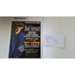 POP MUSIC, signed selection, inc. Rod Stewart, concert flyer, The Greatest Music Party in the World;