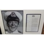 ENTERTAINMENT, signed biographical page from programme by Kenneth Williams, overmounted beside