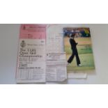GOLF, selection, inc. programmes for the Open Championships, 1984 onwards, some media guides, and