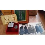 FOOTBALL, Skegness Town selection, inc. engraved club lighter, key fob, Supporters Club brooch