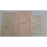 MIXED SPORT, signed album pages,1939, inc. Sheffield Wednesday (six signatures), inc. Fallon,