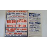 POP MUSIC, Cliff Richard, original 1950s concert flyer & showcard, Sunday 26th Oct n.y., at St